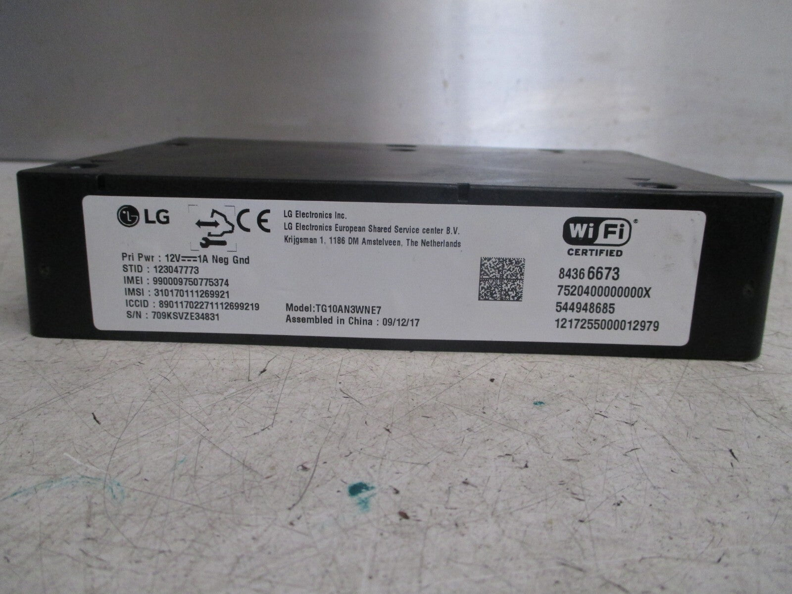 VAUXHALL CORSA E WIFI HOTSPOTCONTROL MODULE 84366673 ASTRA ZAFIRA