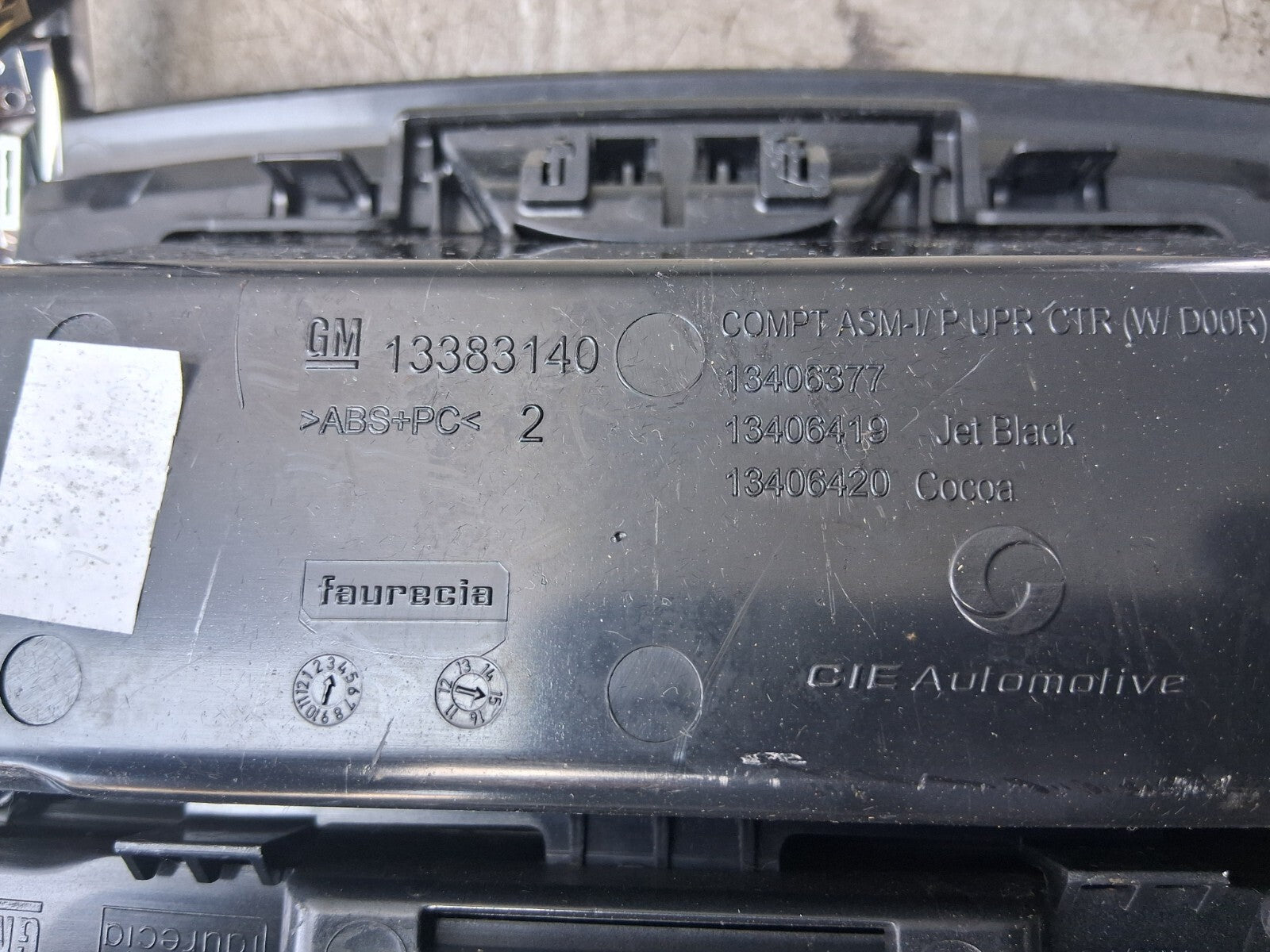 VAUXHALL ZAFIRA C 2016 DASHBOARD CENTRE CONSOLE TRIM PANEL 13383140