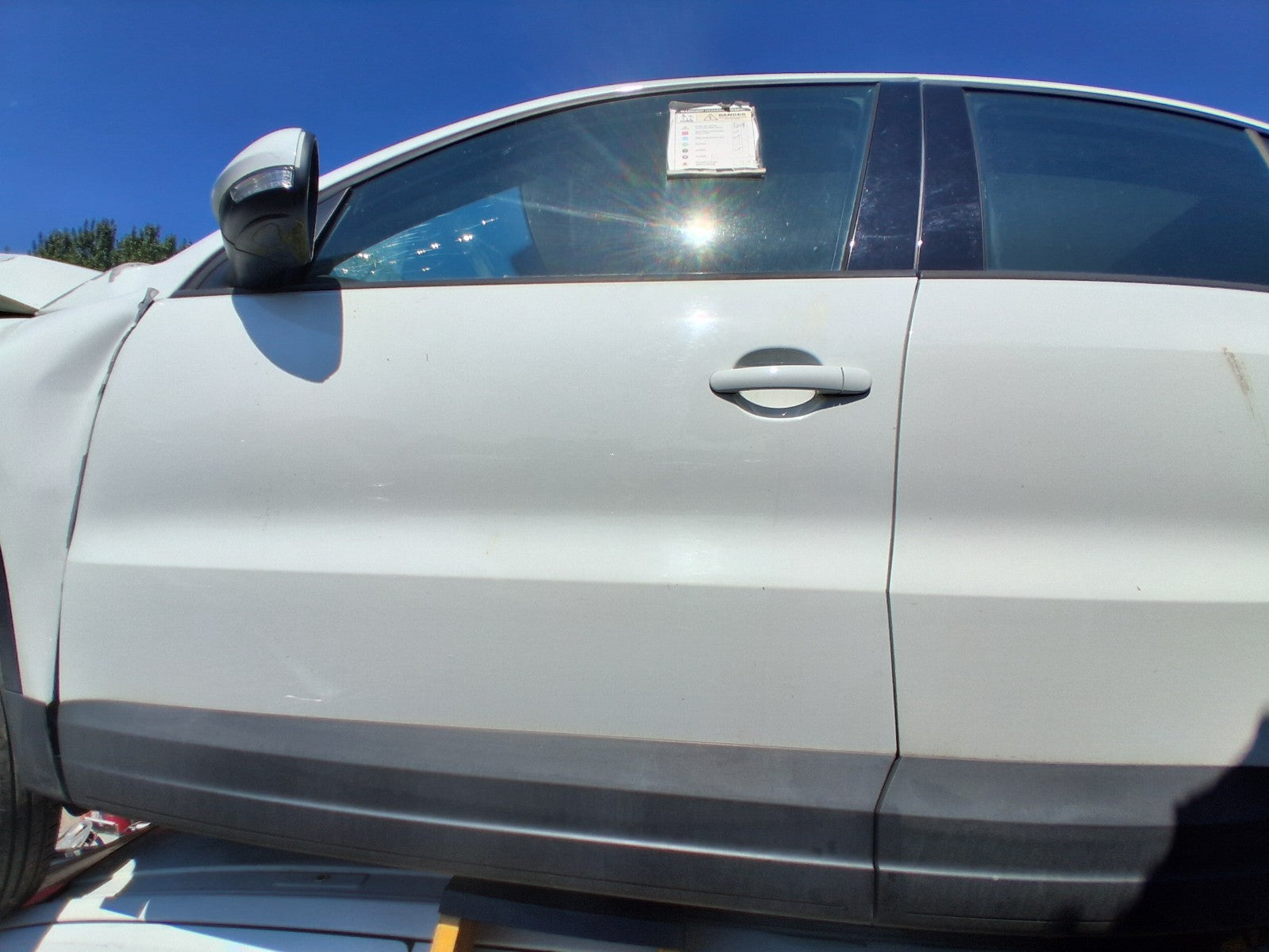 2013 VW VOLKSWAGEN TIGUAN MK1 NSF PASSENGER SIDE FRONT BARE DOOR WHITE LC9A