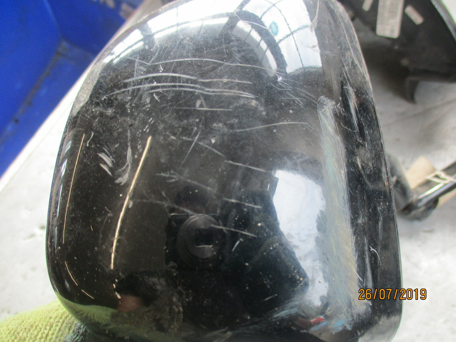 KAWASAKI ZZR 1100 OS DRIVER SIDE ELECTRIC DOOR WING MIRROR BLACK 029462