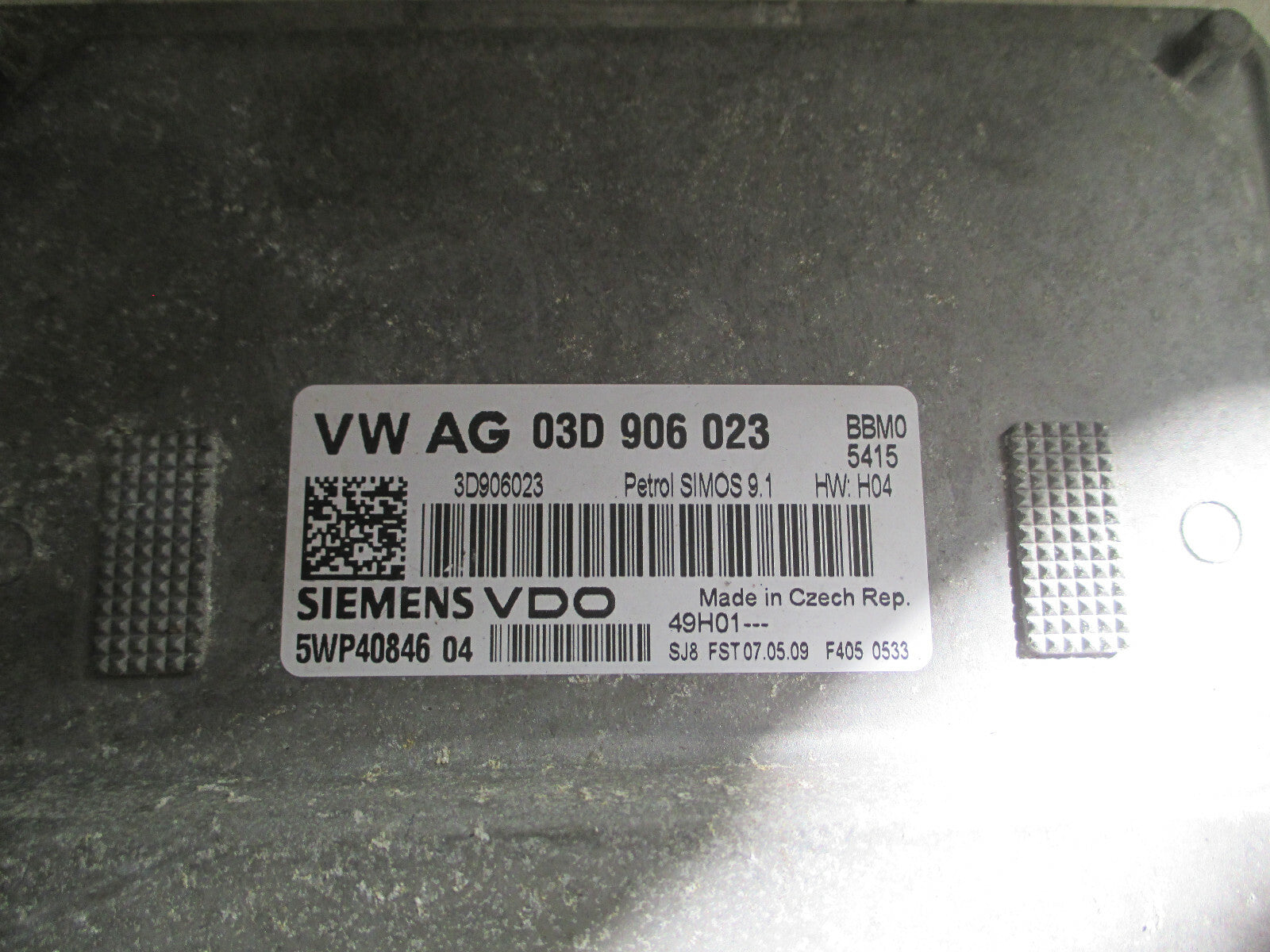 VW VOLKSWAGEN POLO 9N3 2009 ECU ENGINE CONTROL MODULE UNIT 03D906023