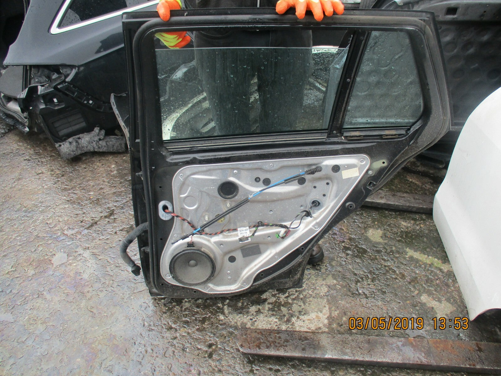 MERCEDES E CLASS W212 ESTATE OSR DRIVER SIDE REAR DOOR BARE BLACK