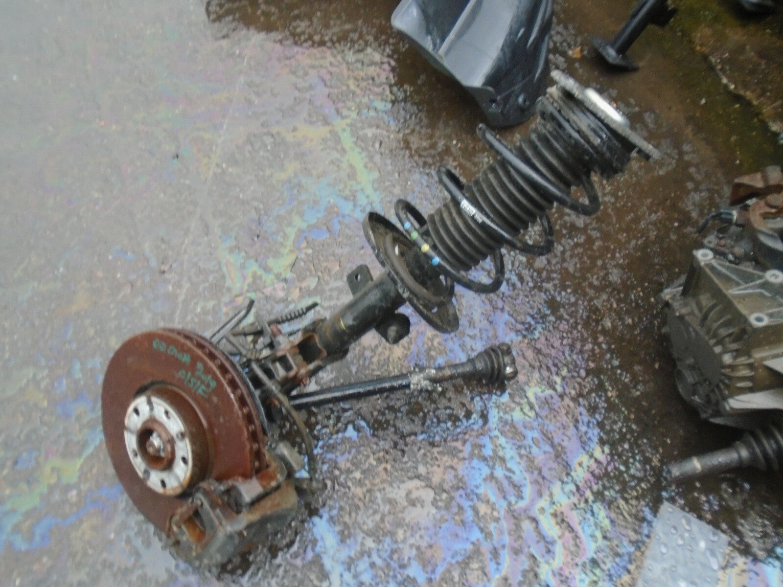 CITROEN C5 AIRCROSS 2019 OSF DRIVER FRONT SHOCK CALIPER HUB