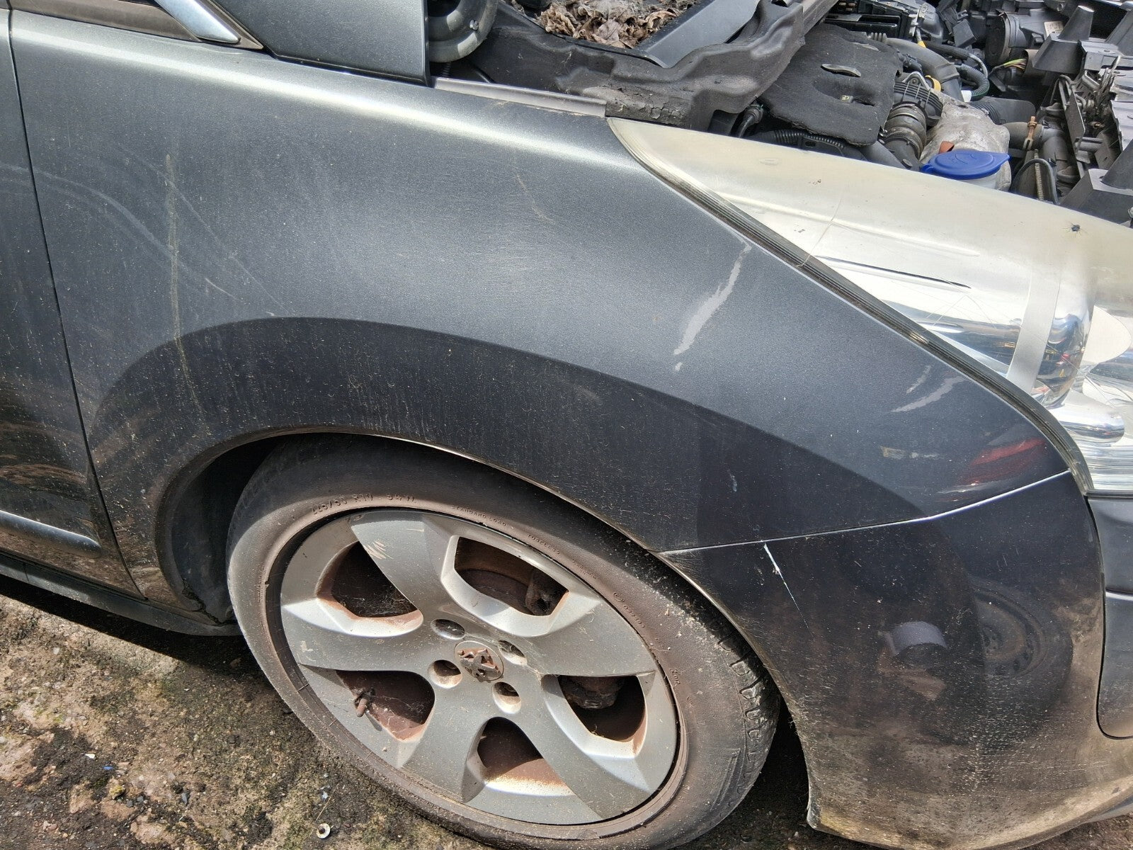 2012 PEUGEOT 3008 MK1 OSF DRIVER SIDE FRONT RIGHT WING PANEL GRIS SHARK KTPD