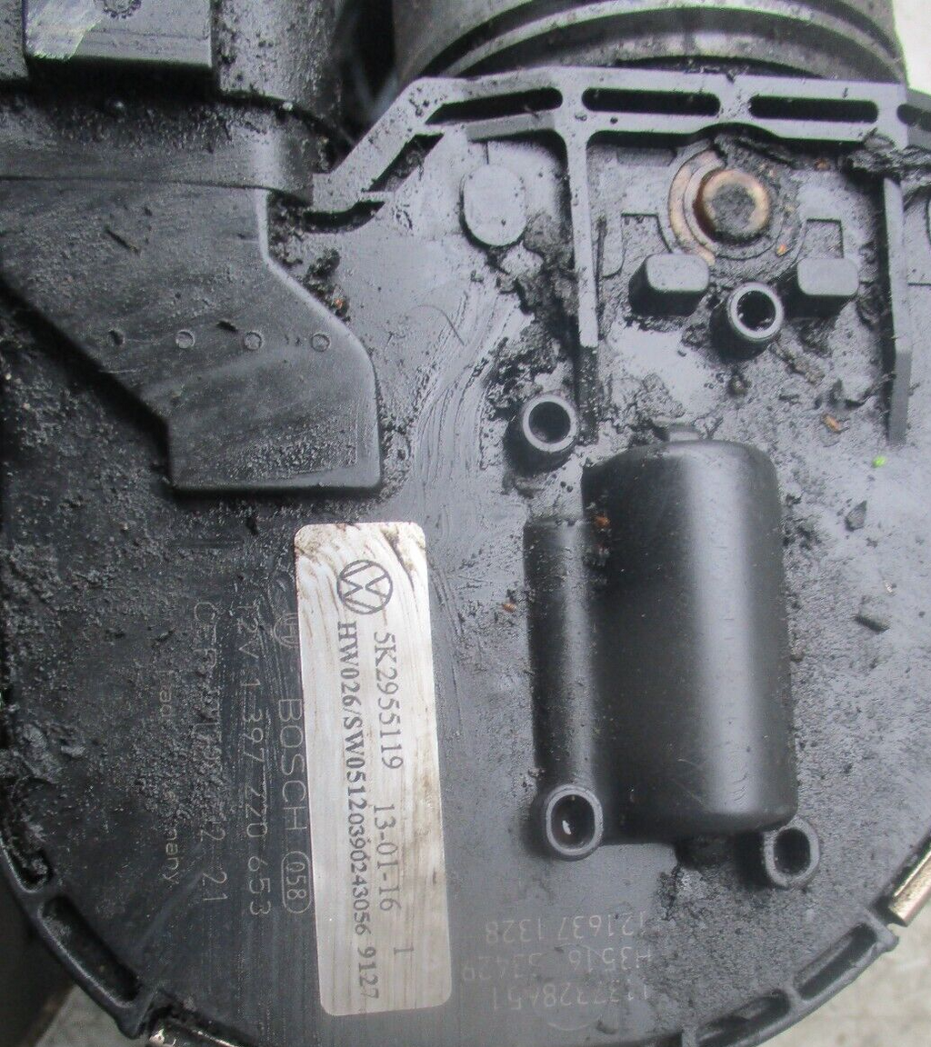 2009 VOLKSWAGEN GOLF FRONT WIPER MOTOR 5K2955023