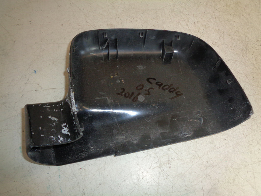 VW VOLKSWAGEN CADDY 2016 OS DRIVER SIDE WING MIRROR COVER 7E2857528 DAMAGED