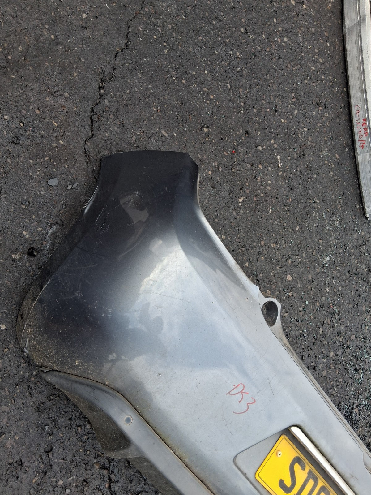 2011 CITROEN DS3 REAR COMPLETE BUMPER THORIUM GREY KTH