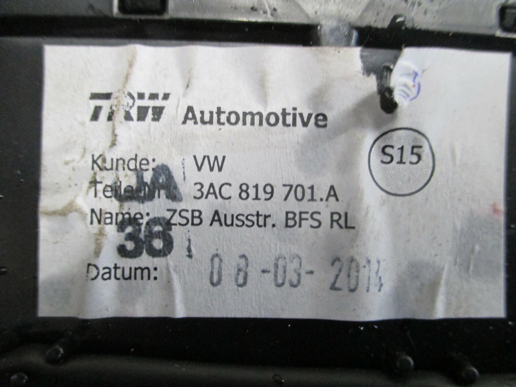 VOLKSWAGEN PASSAT B7 2014 NSF FRONT PASSENGER SIDE AIR VENT 3AC819701A