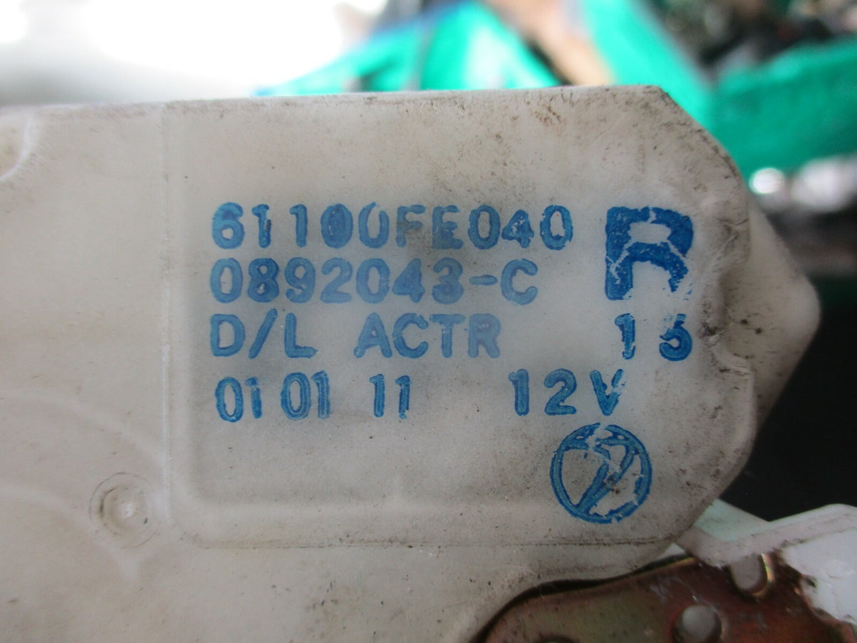 SUBARU IMPREZA WRX 2005 DRIVER OFF SIDE REAR DOOR LOCK MECH 61100FE040