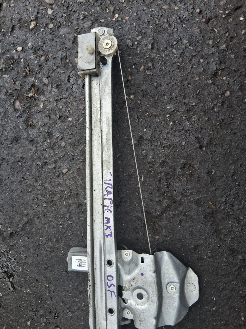 2023 RENAULT TRAFIC MK3 OSF DRIVER SIDE FRONT WINDOW MOTOR REGULATOR 807206238R