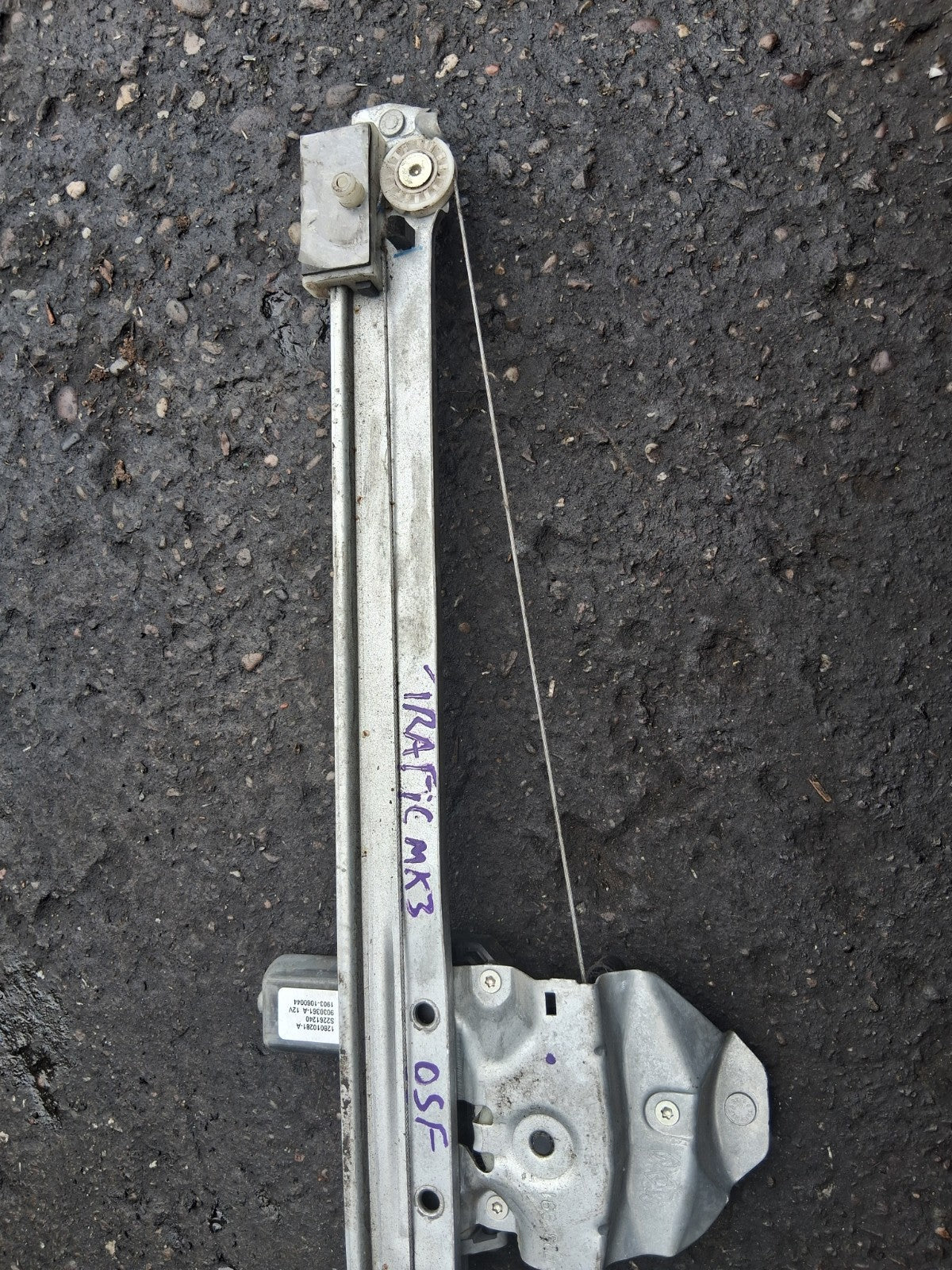 2023 RENAULT TRAFIC MK3 OSF DRIVER SIDE FRONT WINDOW MOTOR REGULATOR 807206238R