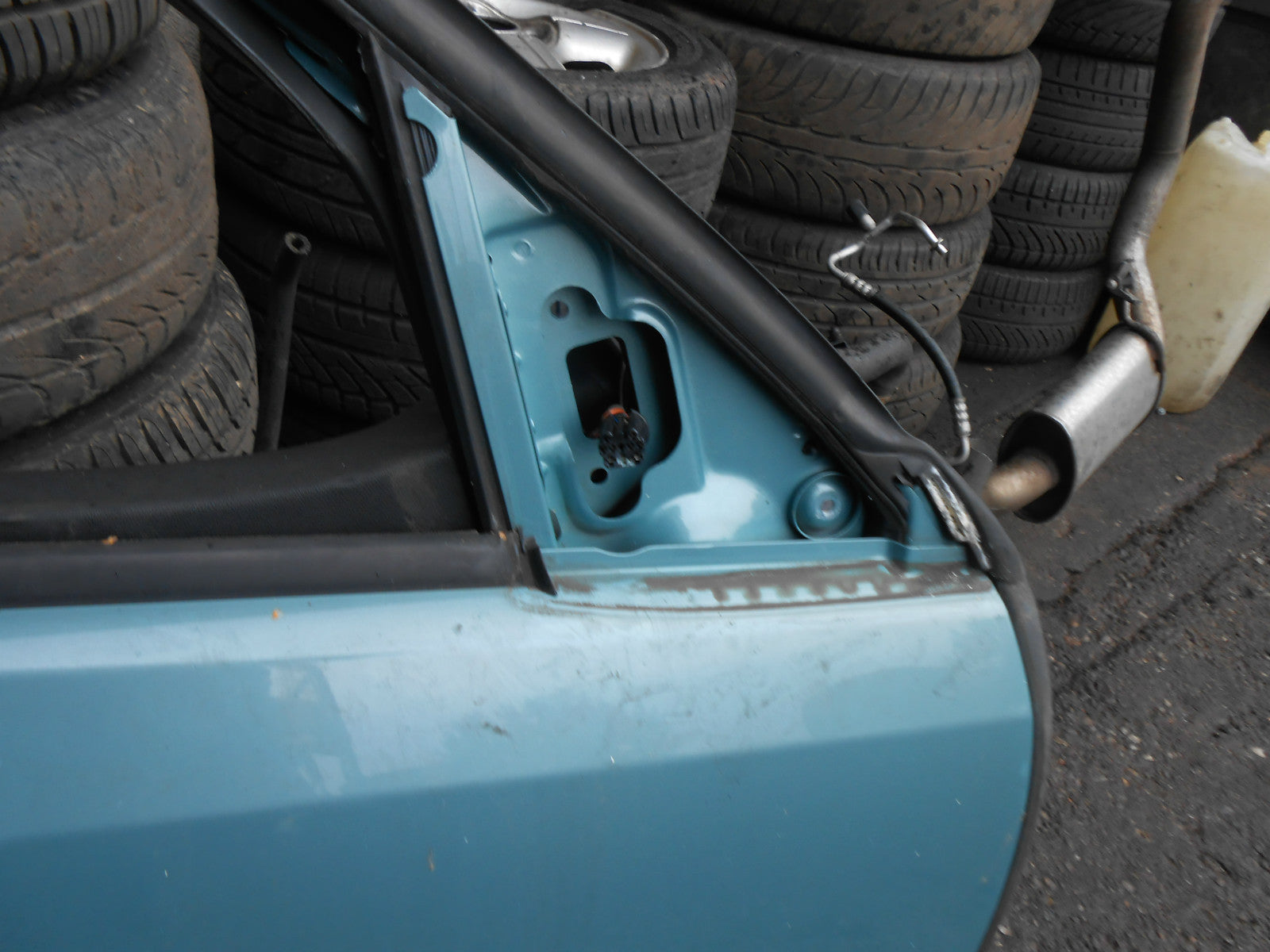 SAAB 93 2003 OSF DRIVER FRONT DOOR GLASS REGULATOR 291 GLACIER BLUE METALLIC