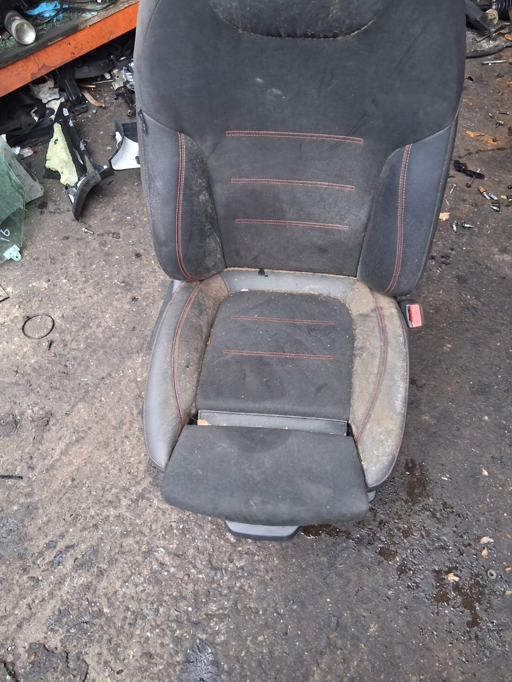 2021 MERCEDES A CLASS SALOON V177 OSF DRIVER FRONT SEAT RED STITCH LEATHER
