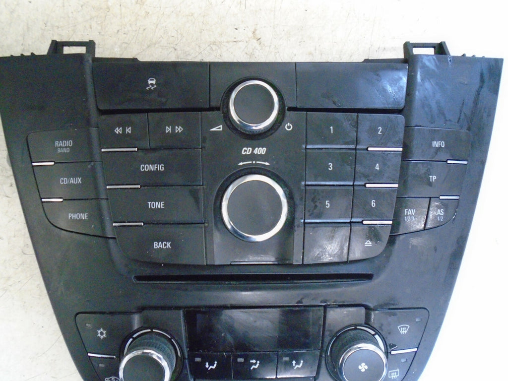 VAUXHALL INSIGNIA 2011 MK1 DIGITAL HEATER CONTROL PANEL AND STEREO 13321295