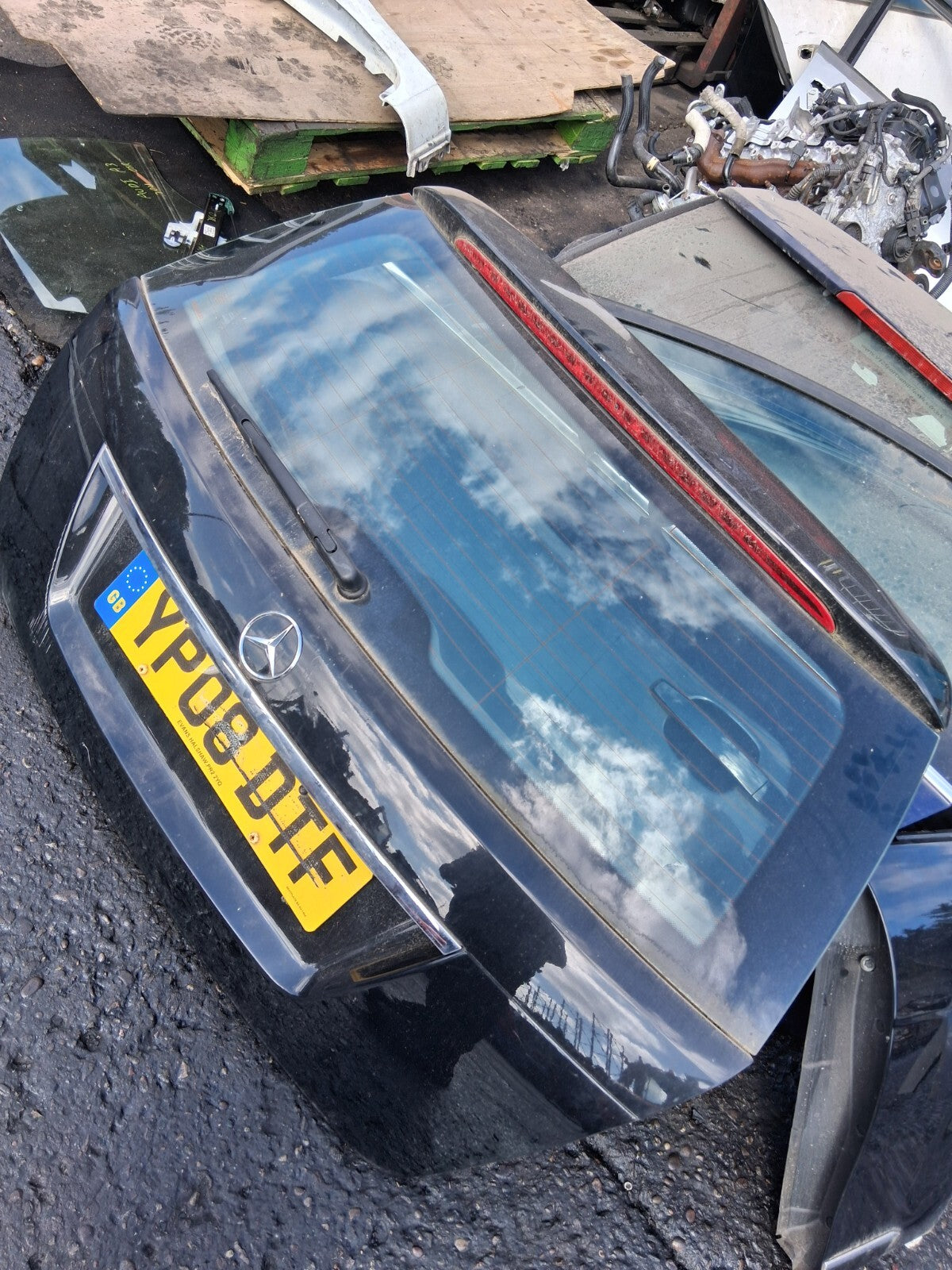 2008 MERCEDES C CLASS ESTATE W204 REAR BOOTLID TAILGATE COMPLETE BLACK 197
