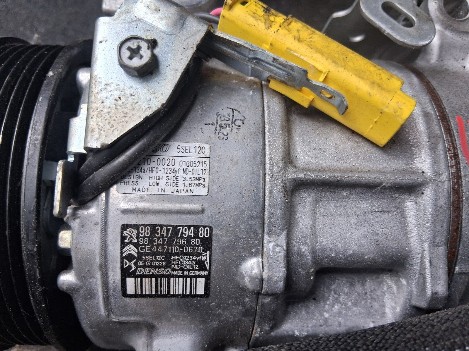 2023 VAUXHALL GRANDLAND 1.5 DIESEL AIR CON AC COMPRESSOR PUMP 9834779480