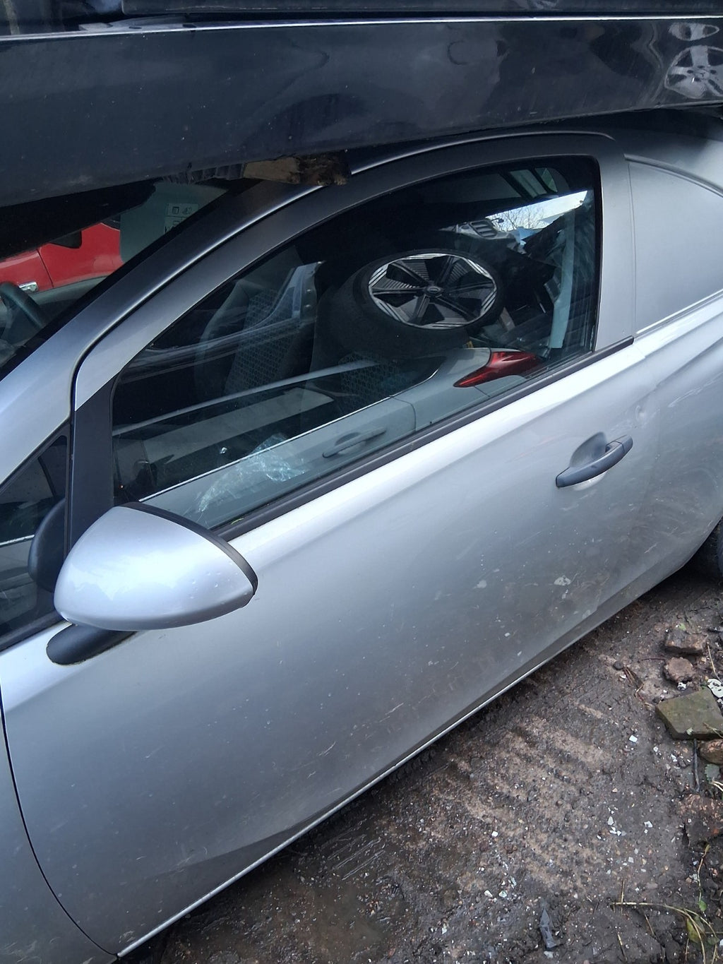 2018 VAUXHALL CORSA E 3 DOOR CORSA VAN NS PASSENGER SIDE LEFT BARE DOOR SILVER