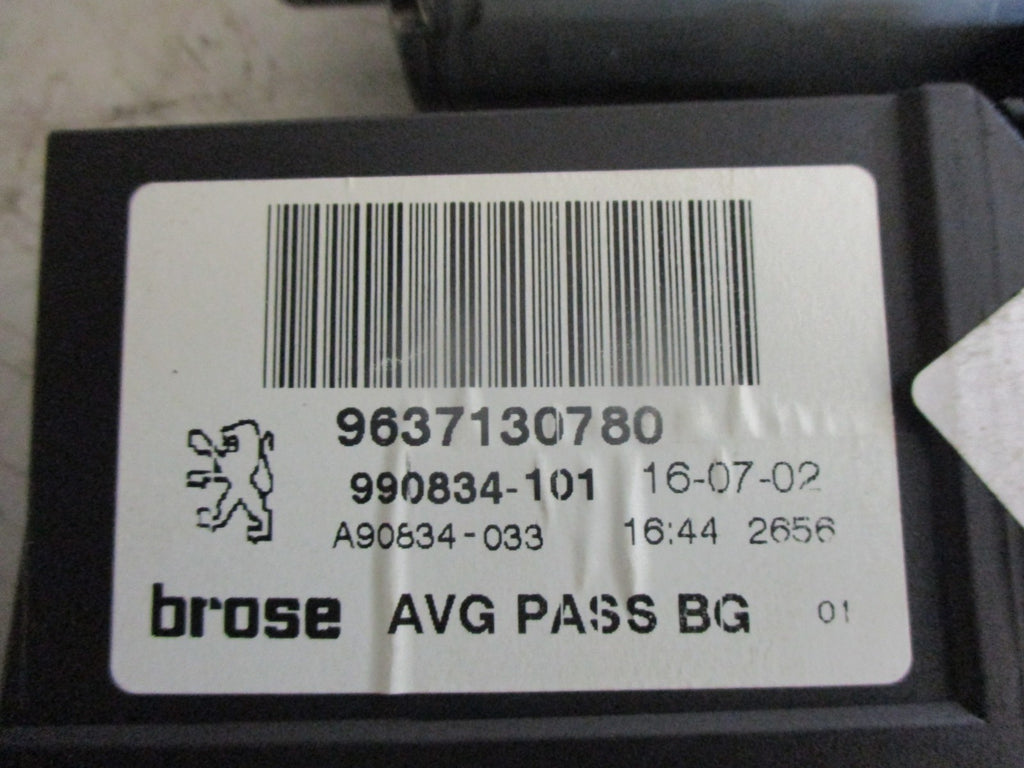 PEUGEOT 307 NSF PASSENGER SIDE FRONT ELECTRIC WINDOW MOTOR 9637130780