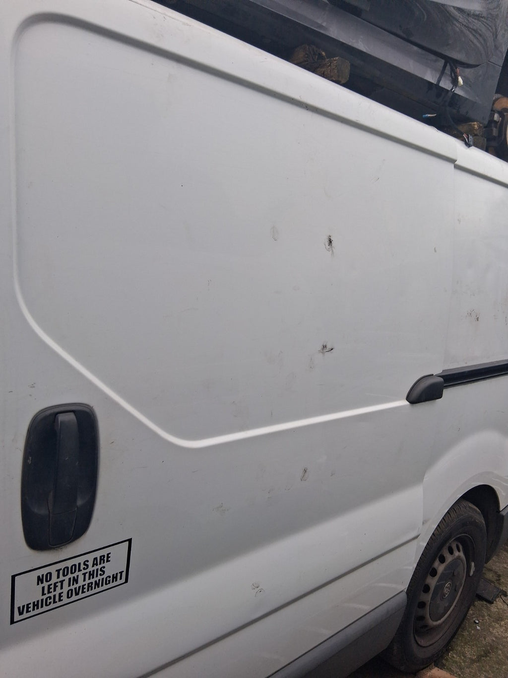 2014 VAUXHALL VIVARO MK1 NS PASSENGER SIDE LEFT COMPLETE SLIDING DOOR WHITE