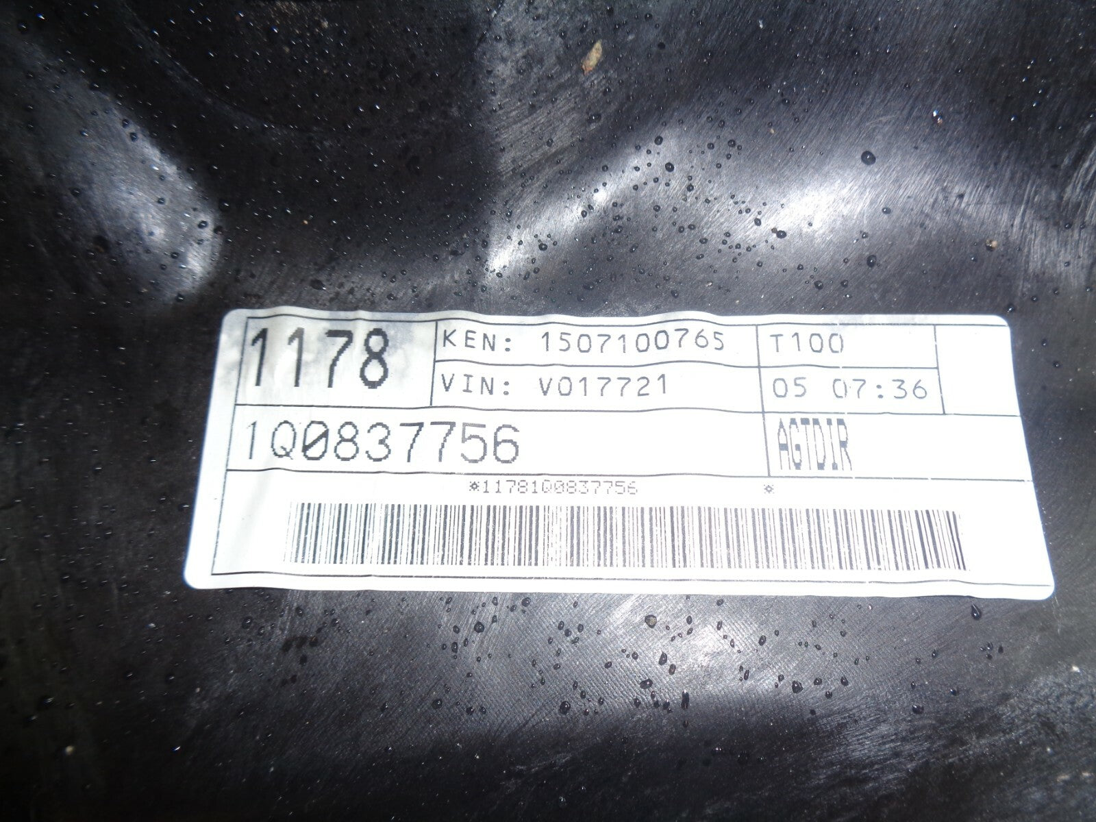 VW VOLKSWAGEN SCIROCCO INNER DOOR PILLER OSF DRIVERS FRONT 1Q0837756