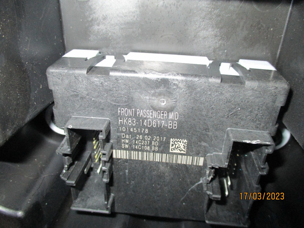 JAGUAR XE 2017 NSF PASSENGER SIDE FRONT DOOR CONTROL MODULE HK8314D617BB