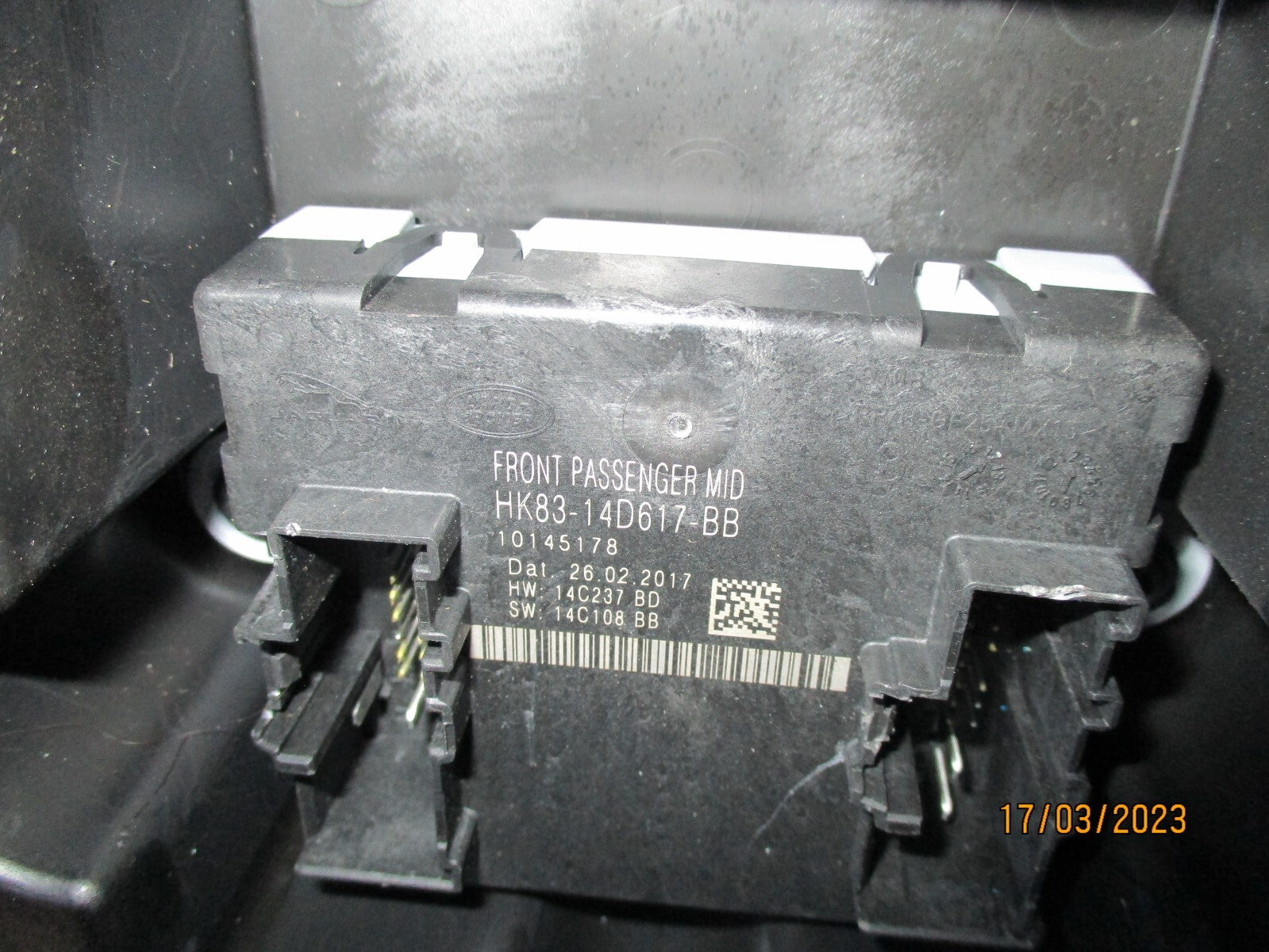 JAGUAR XE 2017 NSF PASSENGER SIDE FRONT DOOR CONTROL MODULE HK8314D617BB