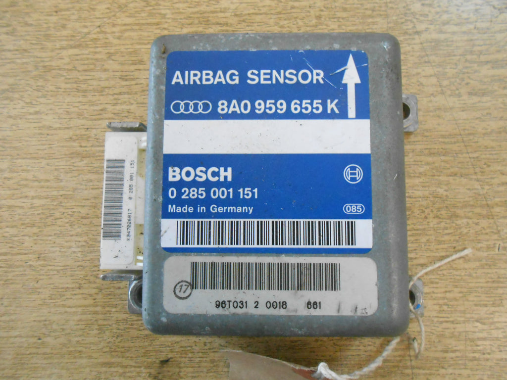 AUDI A8 4D D2 1998 AIR BAG CONTROL MODULE CRASH ECU UNIT 8A0959655K 0285001151