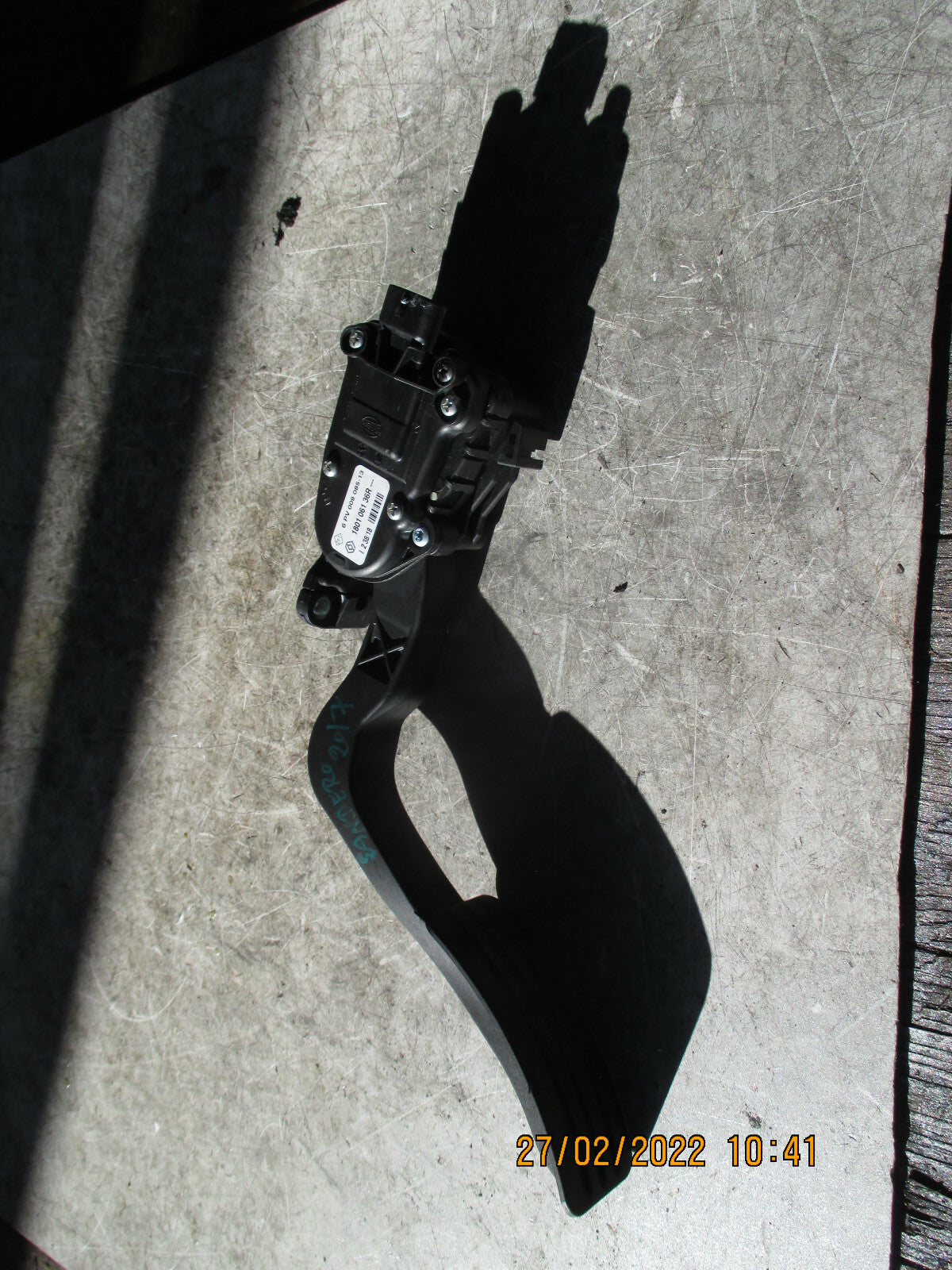 DACIA SANDERO 2017 MK2 ACCELERATOR THROTTLE PEDAL 180106136