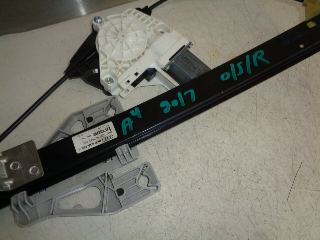 AUDI A4 2014 B8 OSR DRIVER REAR DOOR ESTATE WINDOW MOTOR REGULATOR 8K0959812A