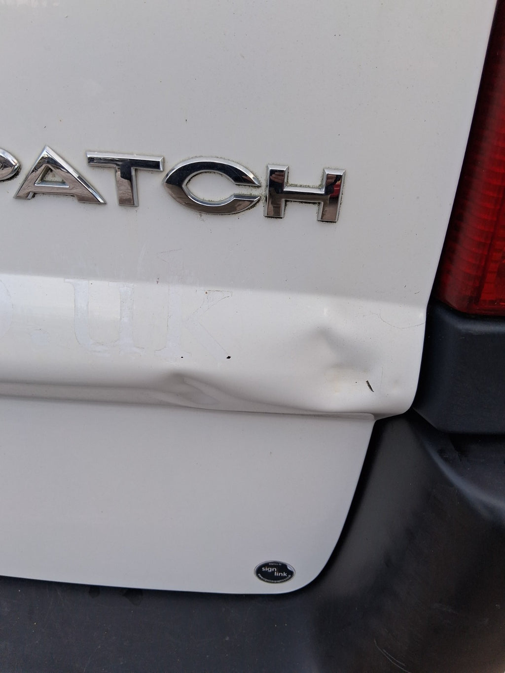 2016 CITROEN DISPATCH MK2 OSR DRIVER SIDE REAR RIGHT COMPLETE DOOR WHITE