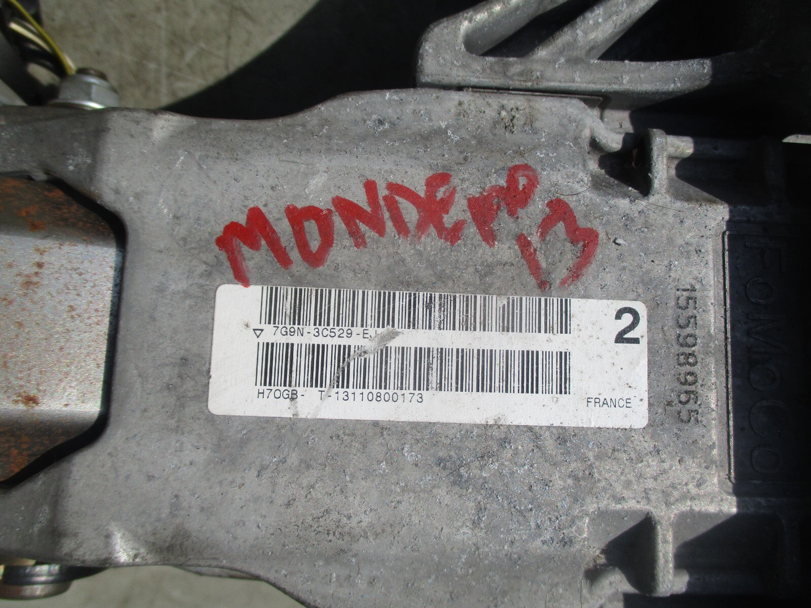 2013 FORD MONDEO MK4 STEERING COLUMN WITH KEY 7G9N3C529EJ