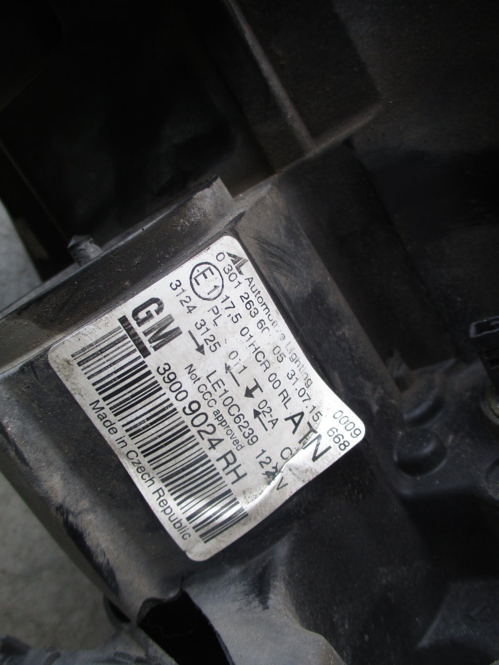 2016 VAUXHALL ZAFIRA C OSF DRIVER SIDE FRONT HEADLIGHT 39009024 SPARE OR REPAIR