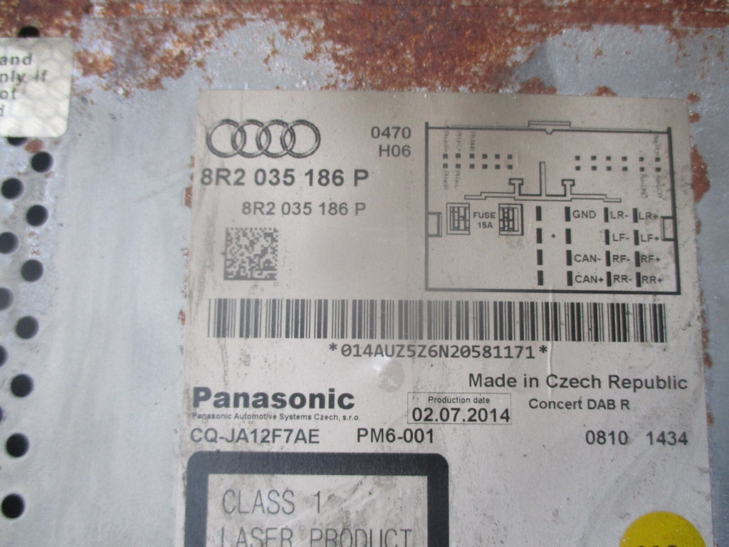 AUDI Q5 S LINE 2014 RADIO CD PLAYER STEREO HEAD UNIT 8R2035186P