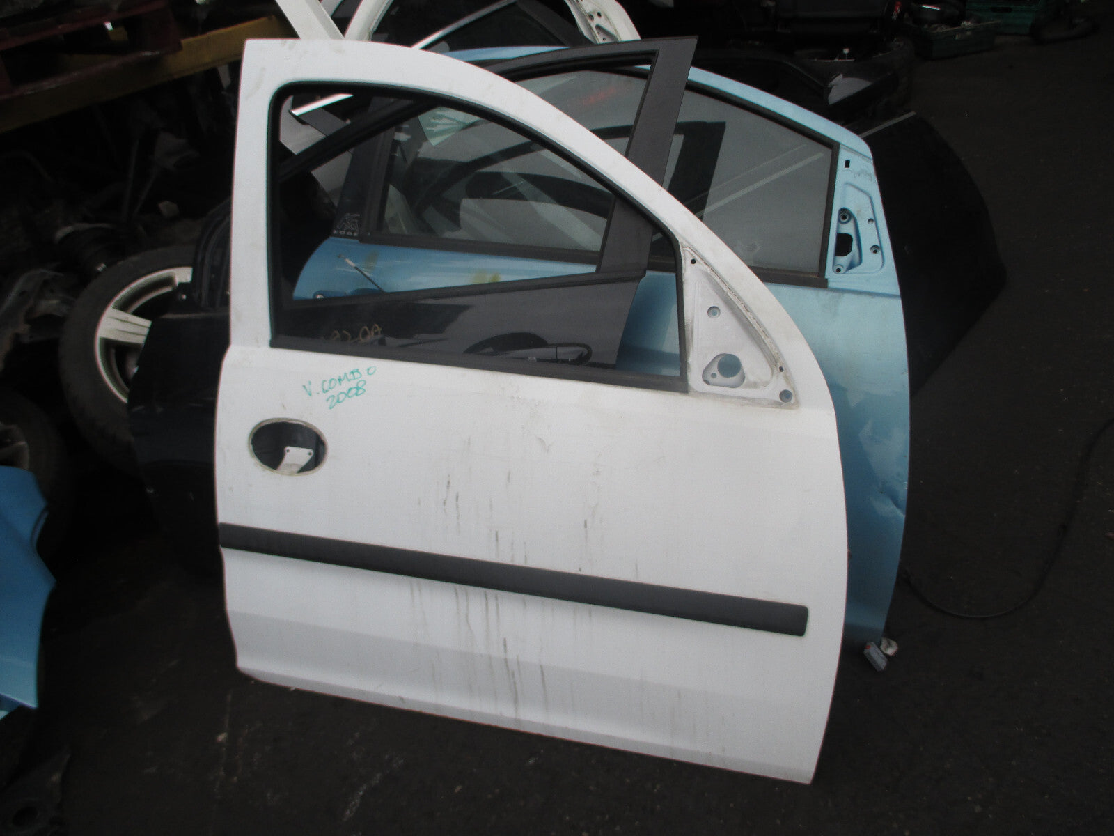 VAUXHALL COMBO C 2008 OSF DRIVER SIDE FRONT BARE DOOR SHELL WHITE