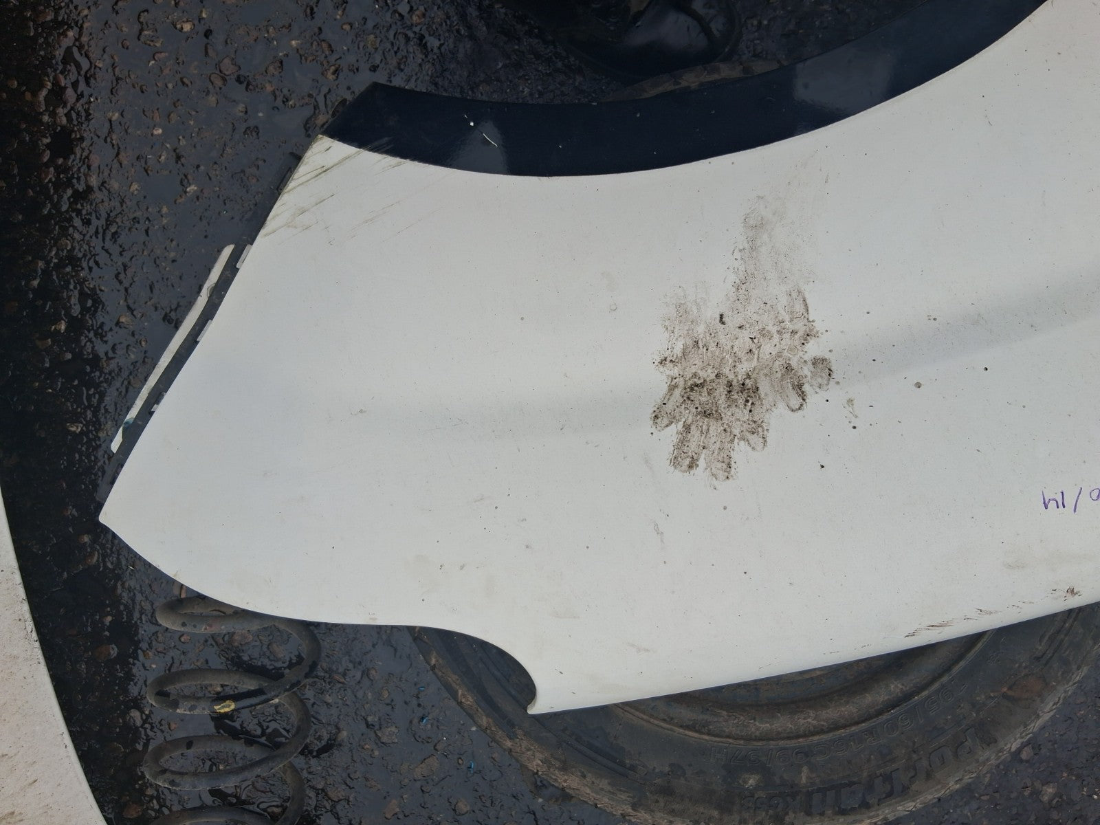2013 FIAT DOBLO MK2 OS DRIVER SIDE FRONT RIGHT WING PANEL WHITE