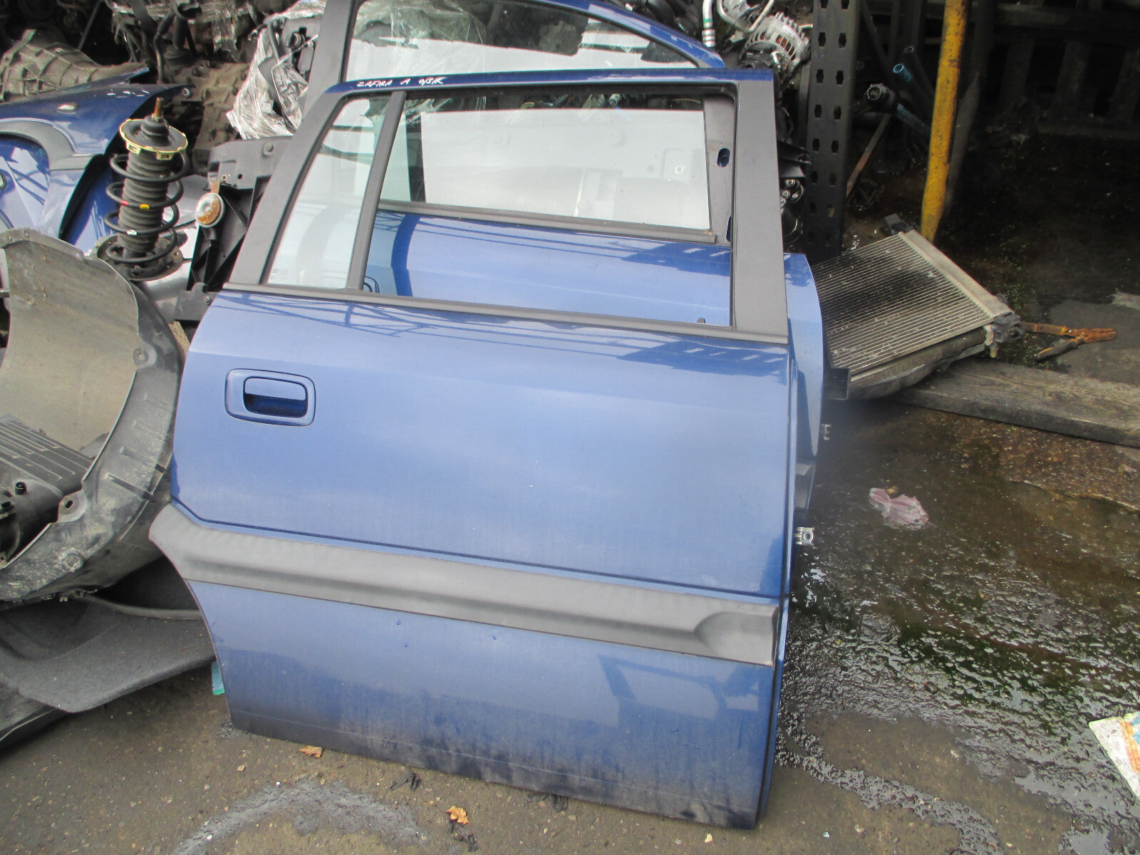 VAUXHALL ZAFIRA A 2004 OSR DRIVER SIDE REAR COMPLETE DOOR BLUE
