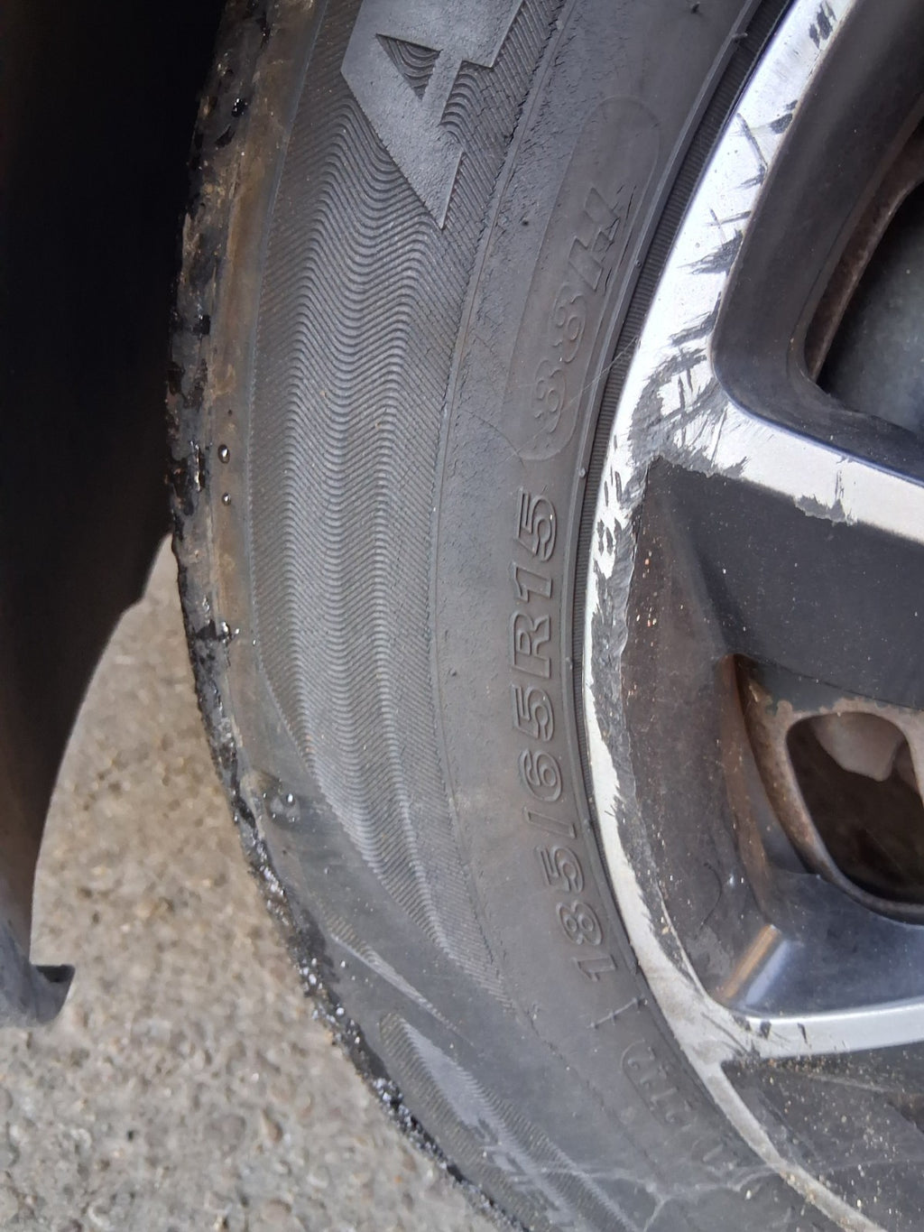 2014 PEUGEOT 208 15 INCH STEEL WHEEL WITH TYRE 185/65R15