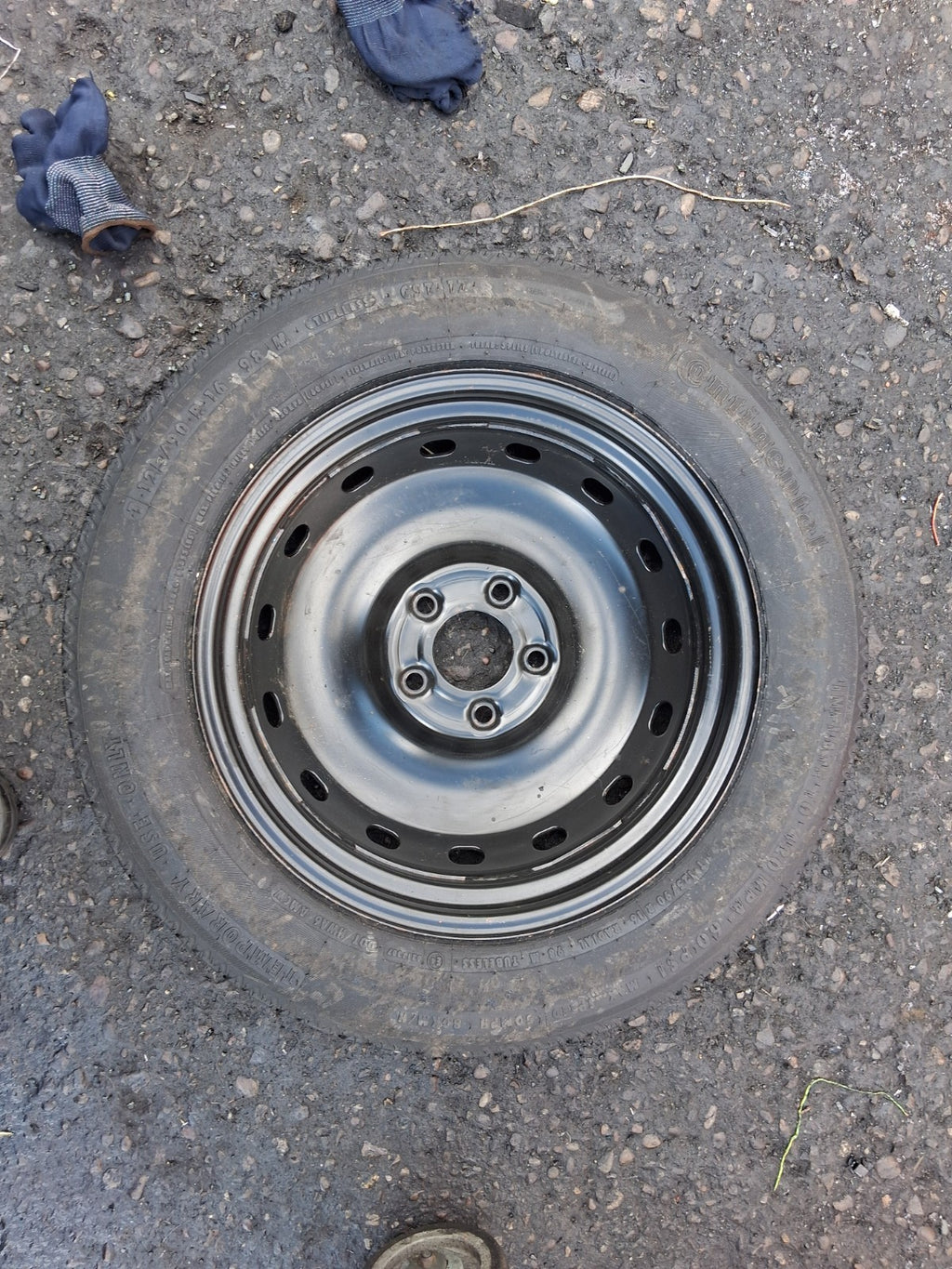 2008 MERCEDES B CLASS W245 16 INCH SPACE SAVER SPARE WHEEL WITH TYRE 125/90R16