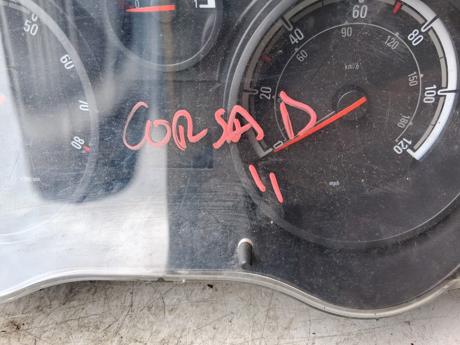VAUXHALL CORSA D 2011 1.2 PETROL SPEEDO SPEEDOMETER INSTRUMENT CLUSTER 1303304
