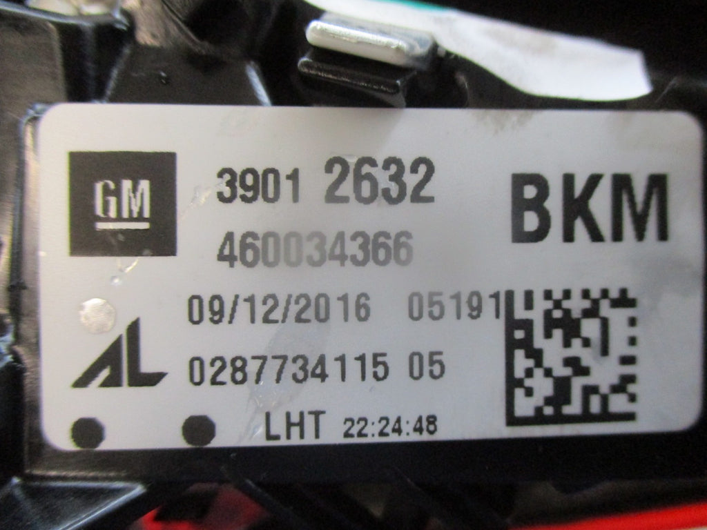 2017 VAUXHALL CORSA E OSR DRIVERS SIDE REAR INNER REAR TAIL LIGHT 39012632