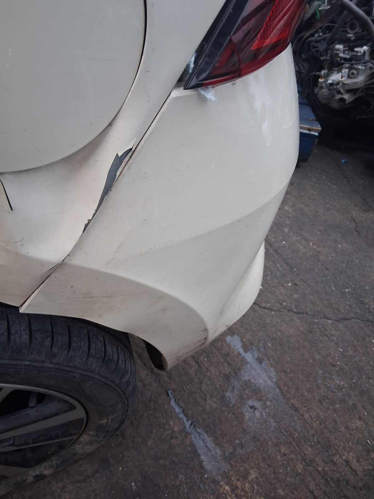 2018 NISSAN MICRA K14 COMPLETE REAR BUMPER IVORY D16