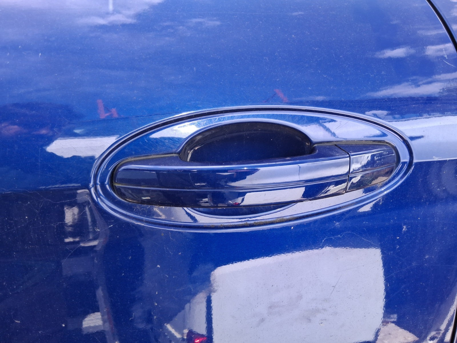 2015 FORD GRAND C MAX MK2 OSR DRIVER SIDE REAR EXTERIOR DOOR HANDLE  BLUE