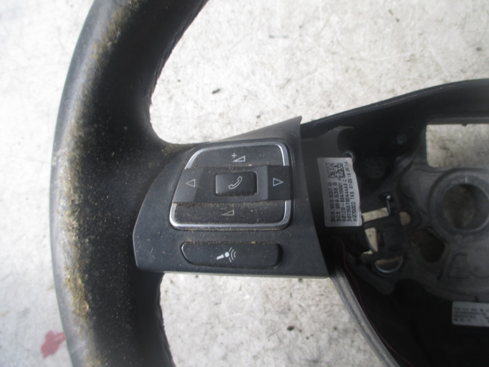 VW VOLKSWAGEN PASSAT B7 2014 MULTIFUNCTION STEERING WHEEL 3C8959537D