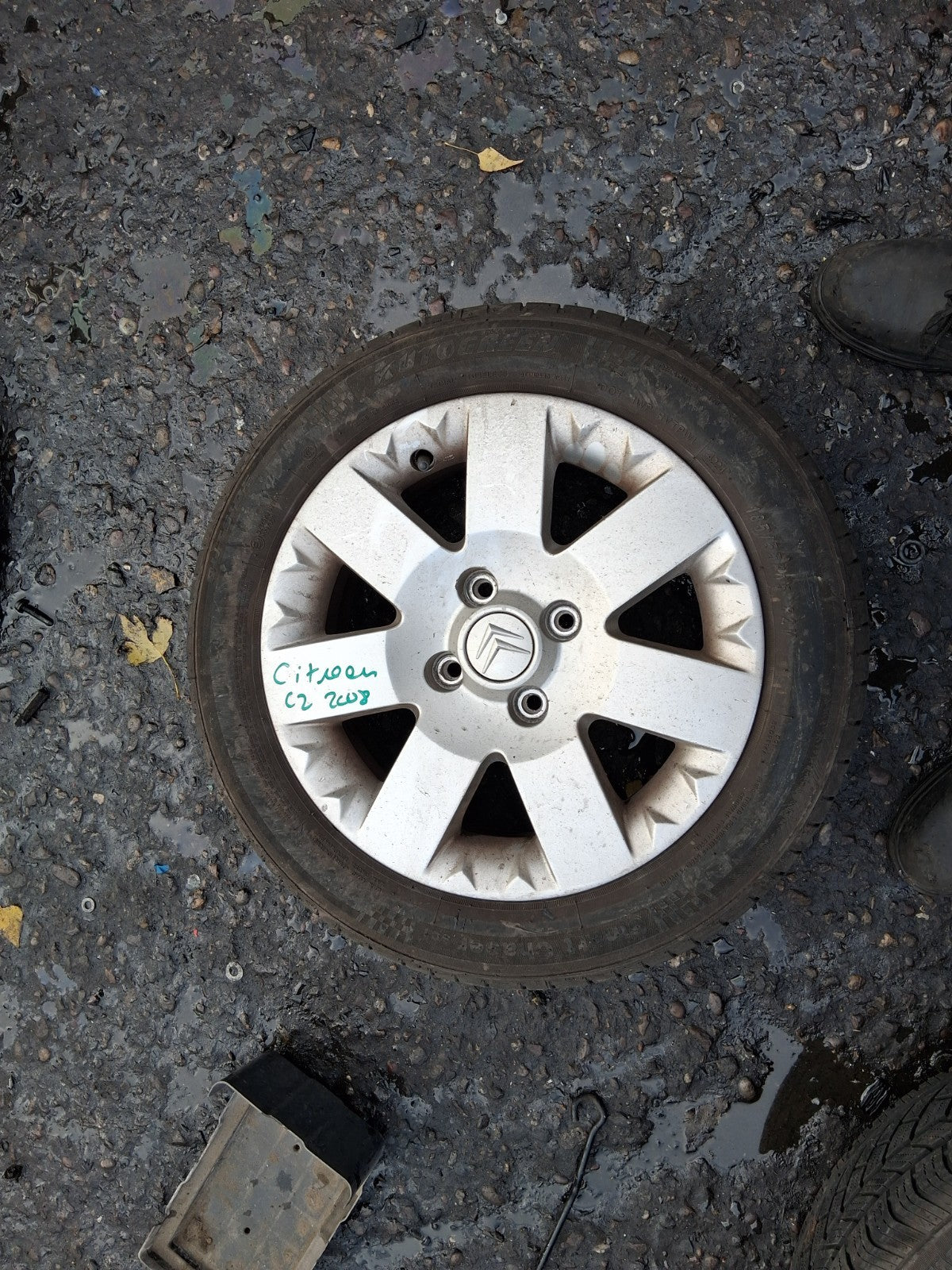2008 CITROEN C2 15 INCH ALLOY WHEEL WITH TYRE 185/55R15