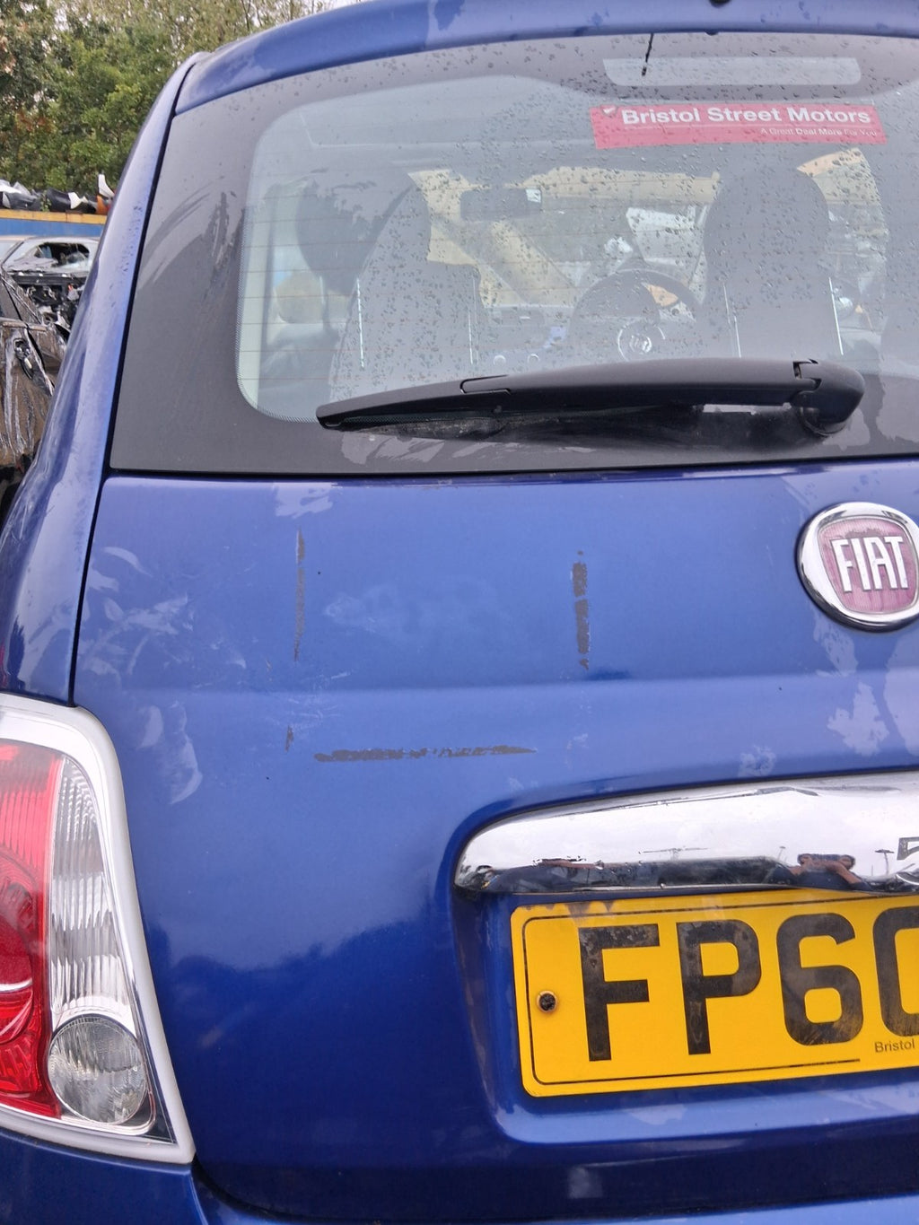 2010 FIAT 500 LOUNGE MK1 COMPLETE TAILGATE BOOT LID BLU MAGNETICO 599/A