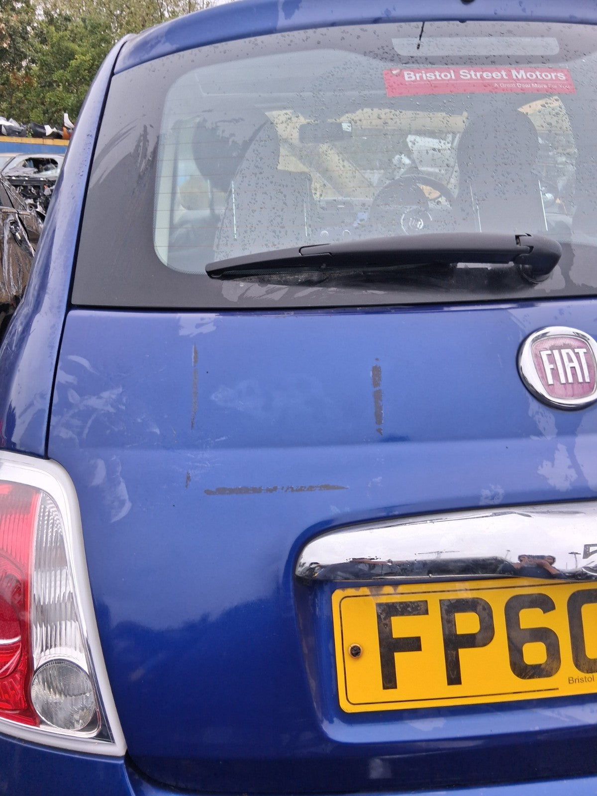 2010 FIAT 500 LOUNGE MK1 COMPLETE TAILGATE BOOT LID BLU MAGNETICO 599/A