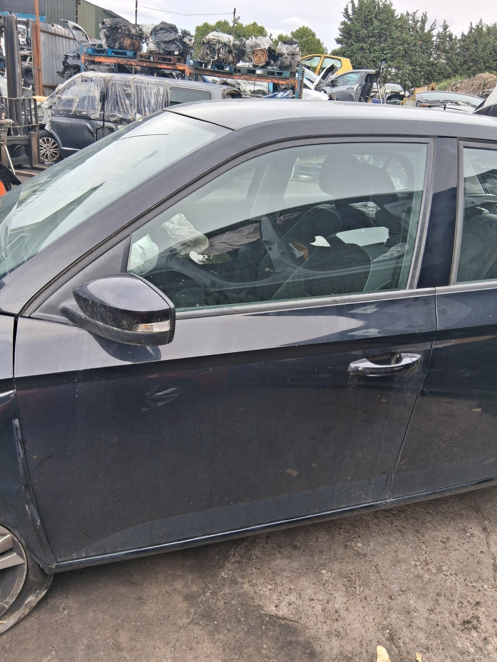 2020 SKODA FABIA MK3 NJ HATCHBACK NSF PASSENGER SIDE FRONT LEFT BARE DOOR BLACK