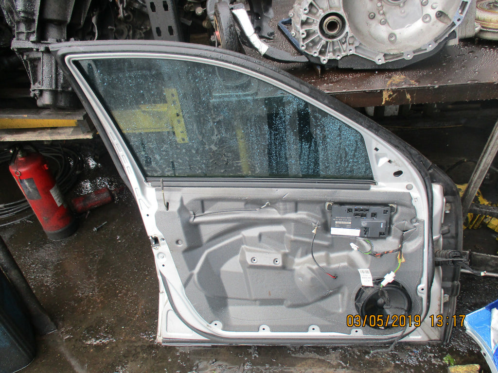 MERCEDES E CLASS W211 NSF PASSENGER SIDE FRONT DOOR BARE SILVER