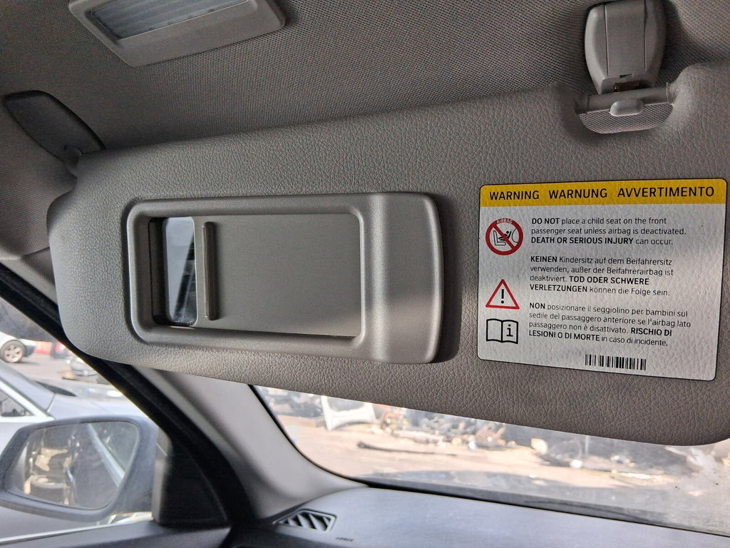 2012 BMW 5 SERIES F10 NSF PASSENGER SIDE FRONT LEFT SUN VISOR
