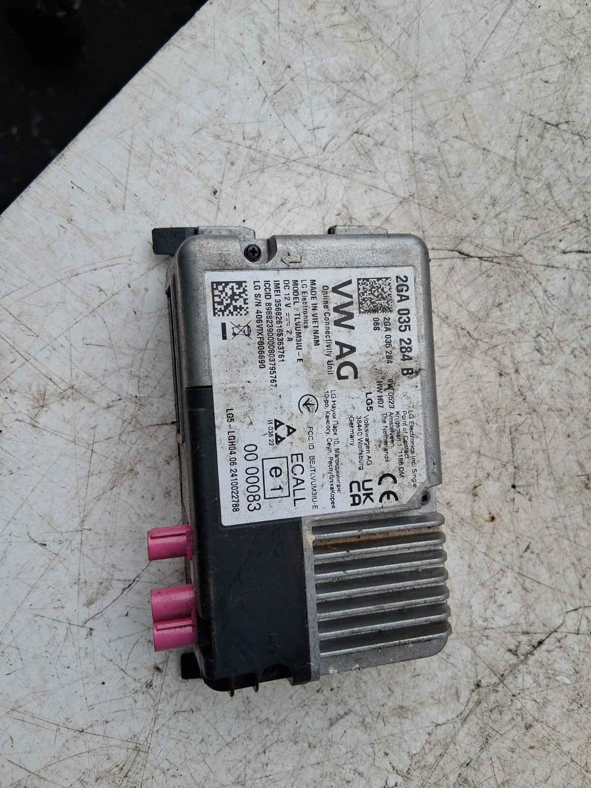 2024 AUDI A1 MK2 GB ONLINE CONNECTIVITY CONTROL MODULE 2GA035284B